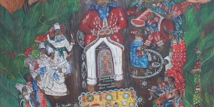 Portes d’entrée sur « Cérémonie Bossou trois cornes » d’André Pierre